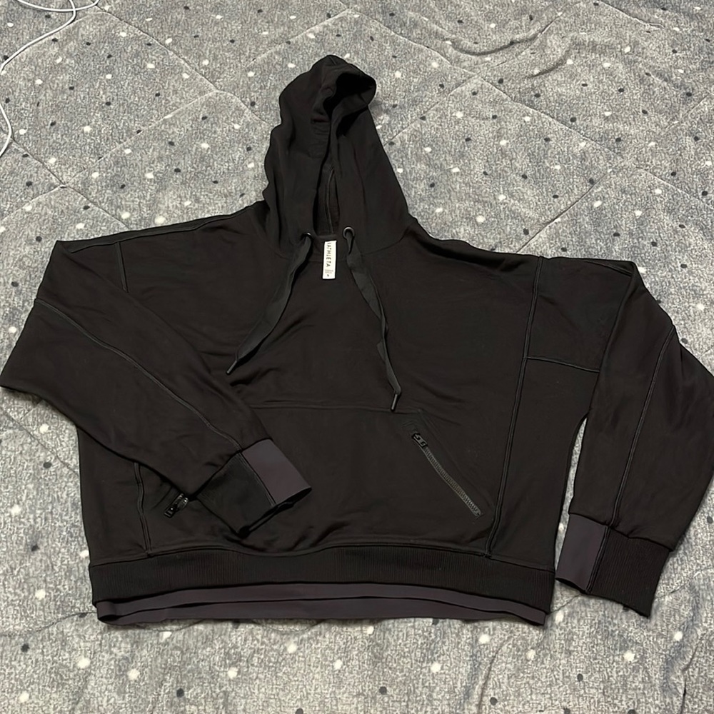 Athleta Black Crop Hoodie